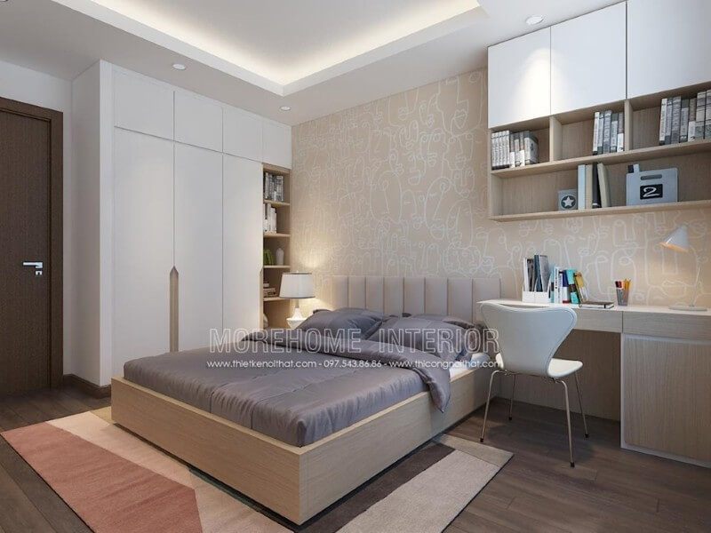 Thiết kế nội thất phòng ngủ chung cư hiện đại sang trọng